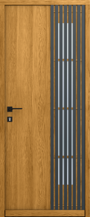 Porte d'entrée Bois Monobloc Luma