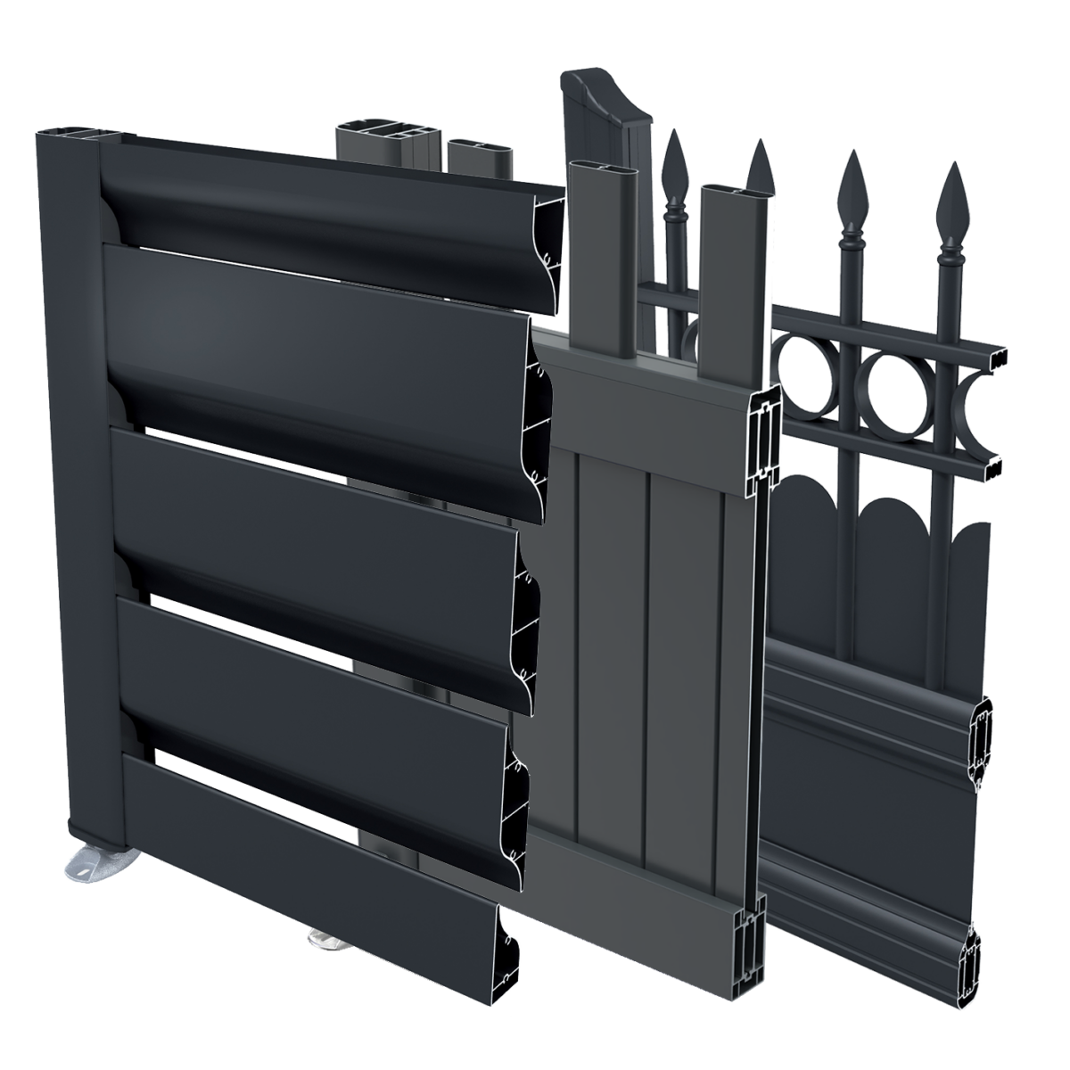 Gamme de portails battants et coulissants en aluminium
